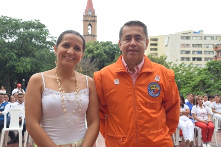 Diana Marcela Molina Argote, Secretaria de Cultura Departamental y Álvaro Villareal, Defensa Civil.